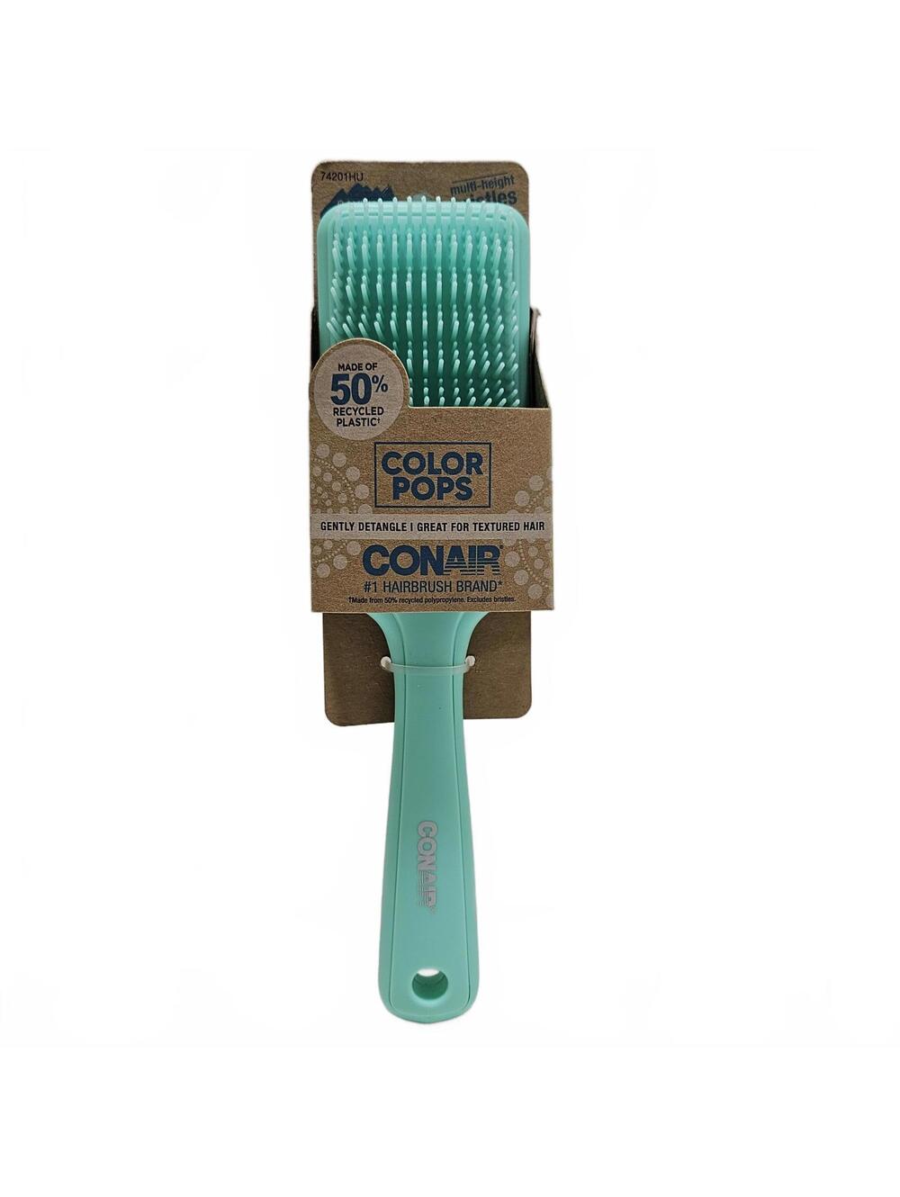 New Conair Color Pops Detangling Brush Eco-Friendly Design Multi Height Bristles